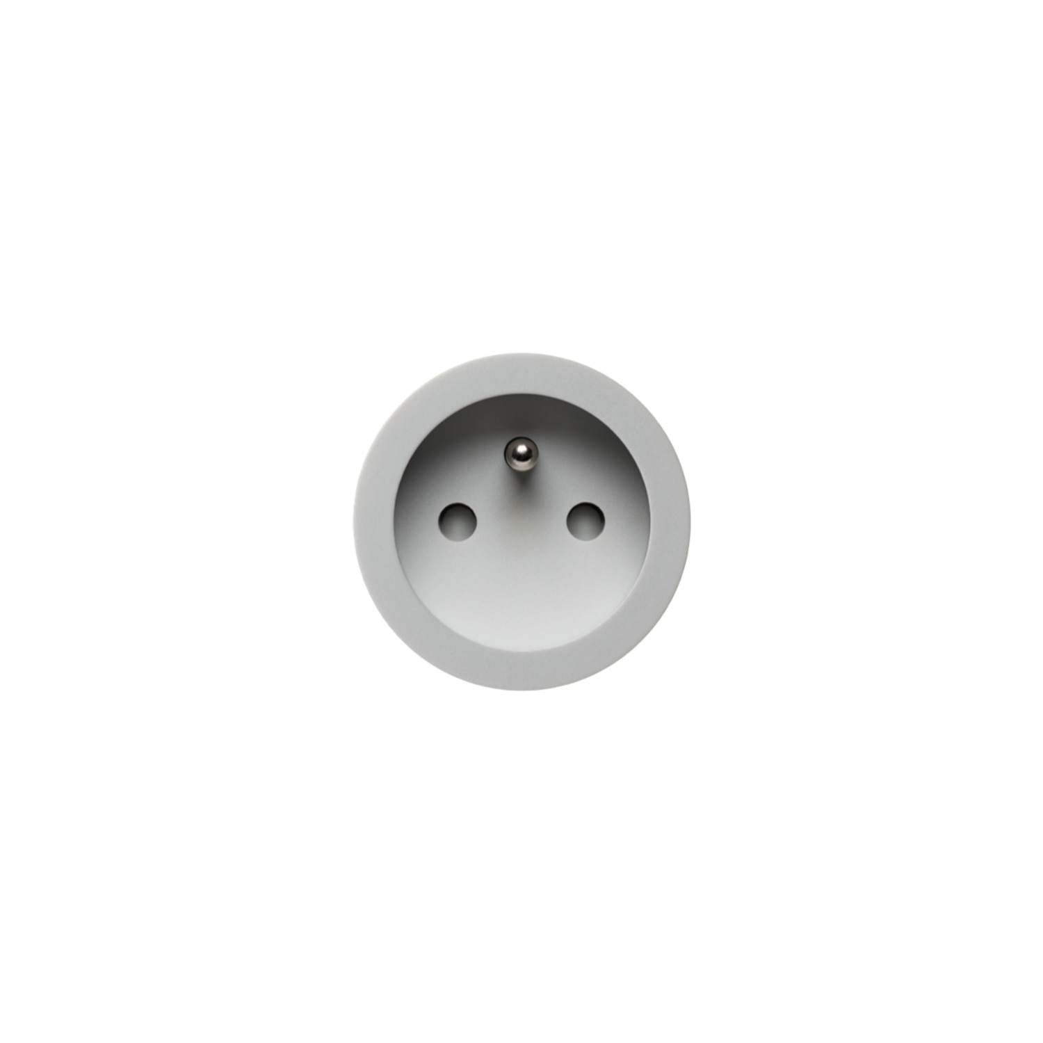 Rond 2.0 - multifit prise nl-d gris alu 